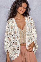 POL Clothing Cream/Latte Cardigan-Sweater Cardigan-POL Clothing-Stuffology - Where Vintage Meets Modern, A Boutique for Real Women in Crosbyton, TX