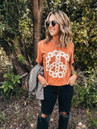 Retro Peace Floral Graphic Tee-Stuffology Boutique -Stuffology - Where Vintage Meets Modern, A Boutique for Real Women in Crosbyton, TX
