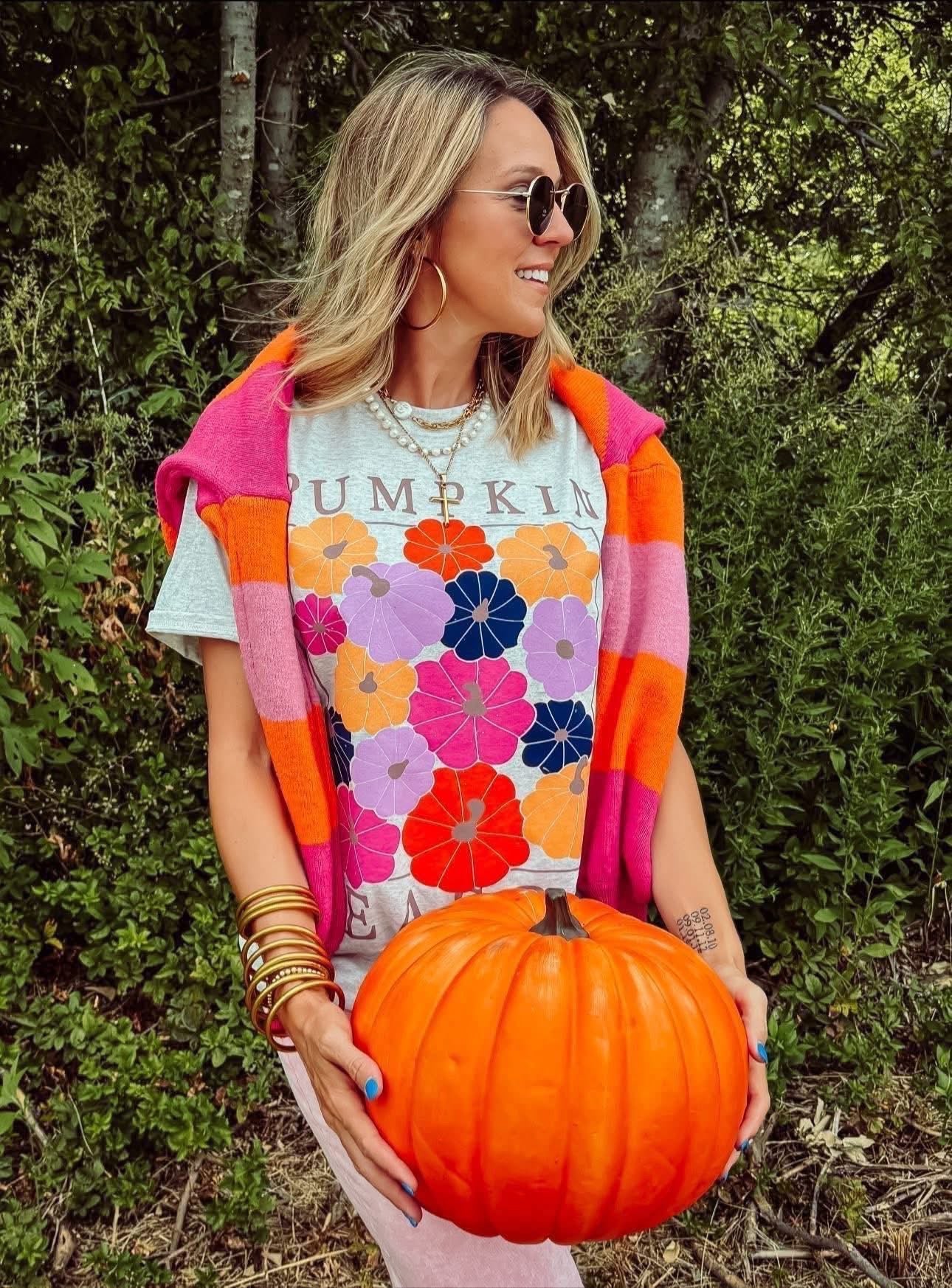 Pumpkin Season Graphic Tee-Graphic Tees-Prickly Pear TX-Stuffology - Where Vintage Meets Modern, A Boutique for Real Women in Crosbyton, TX