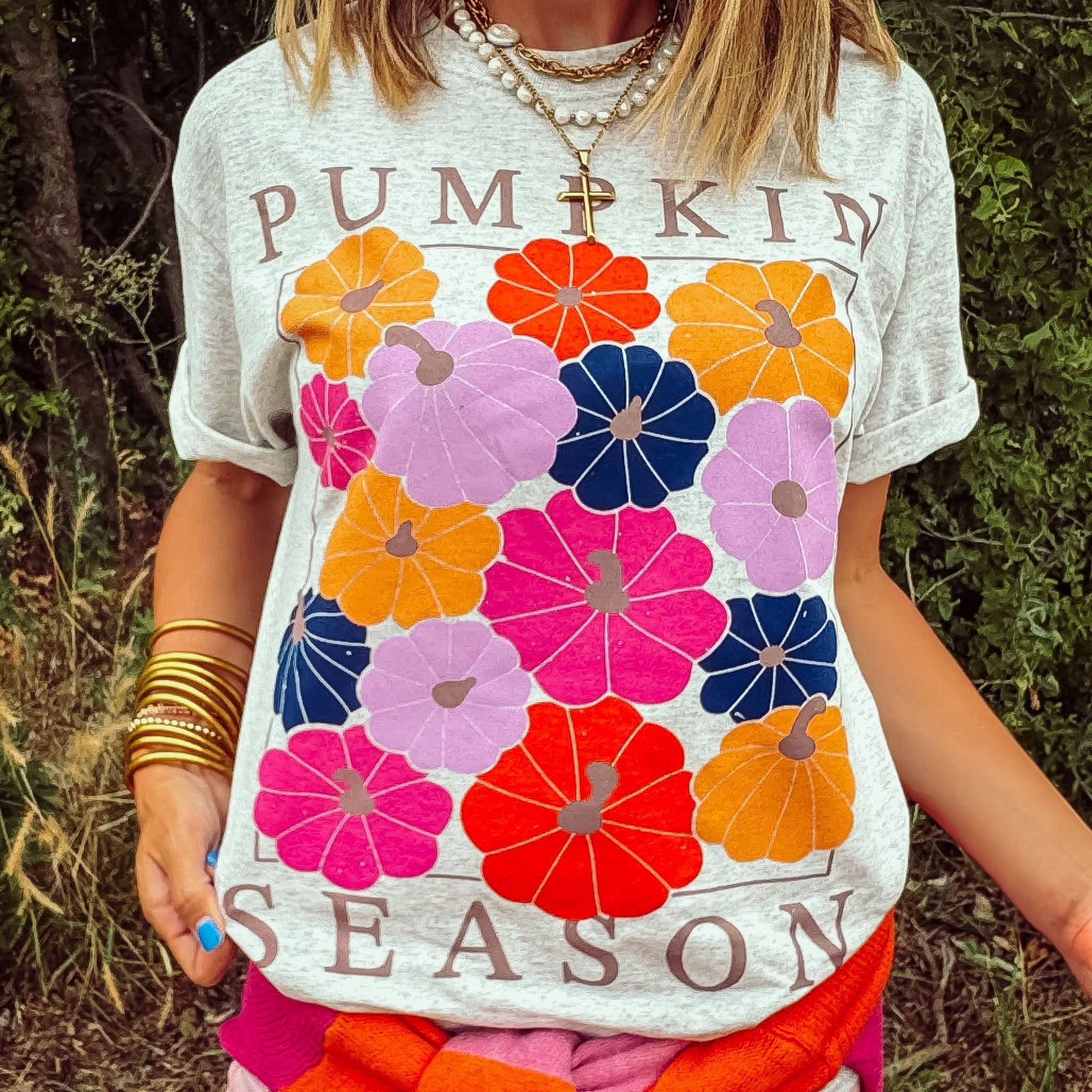 Pumpkin Season Graphic Tee-Graphic Tees-Prickly Pear TX-Stuffology - Where Vintage Meets Modern, A Boutique for Real Women in Crosbyton, TX