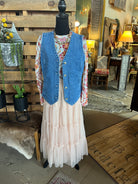 Denim Vest /Stuffology Boutique-vest-Listicle-Stuffology - Where Vintage Meets Modern, A Boutique for Real Women in Crosbyton, TX