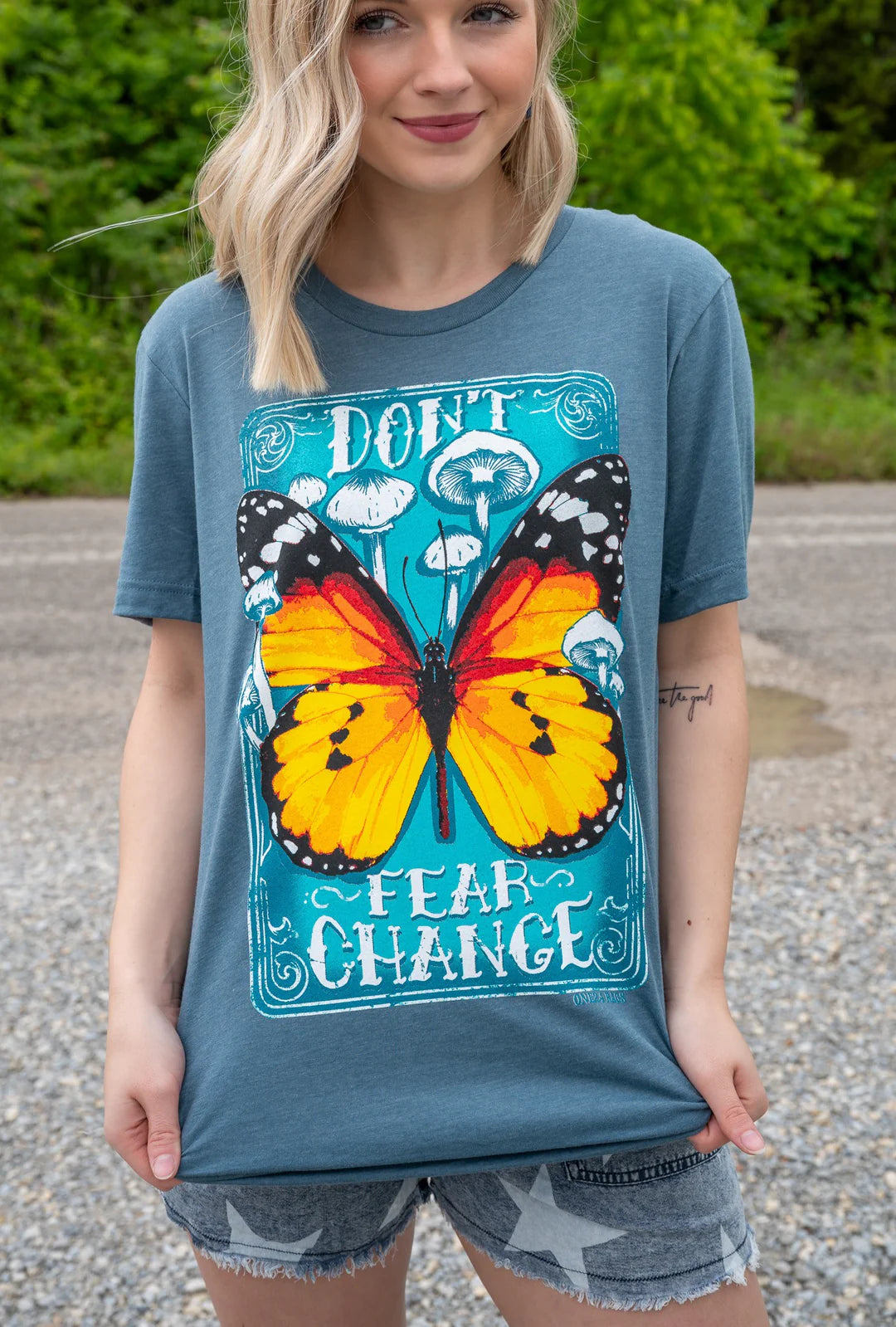 Don’t Fear Change Graphic Tee /Stuffology Boutique-Graphic Tees-One24 Rags-Stuffology - Where Vintage Meets Modern, A Boutique for Real Women in Crosbyton, TX
