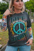 Life is Better with a Little Harmony Graphic Tee /Stuffology Boutique-Graphic Tees-One24 Rags-Stuffology - Where Vintage Meets Modern, A Boutique for Real Women in Crosbyton, TX