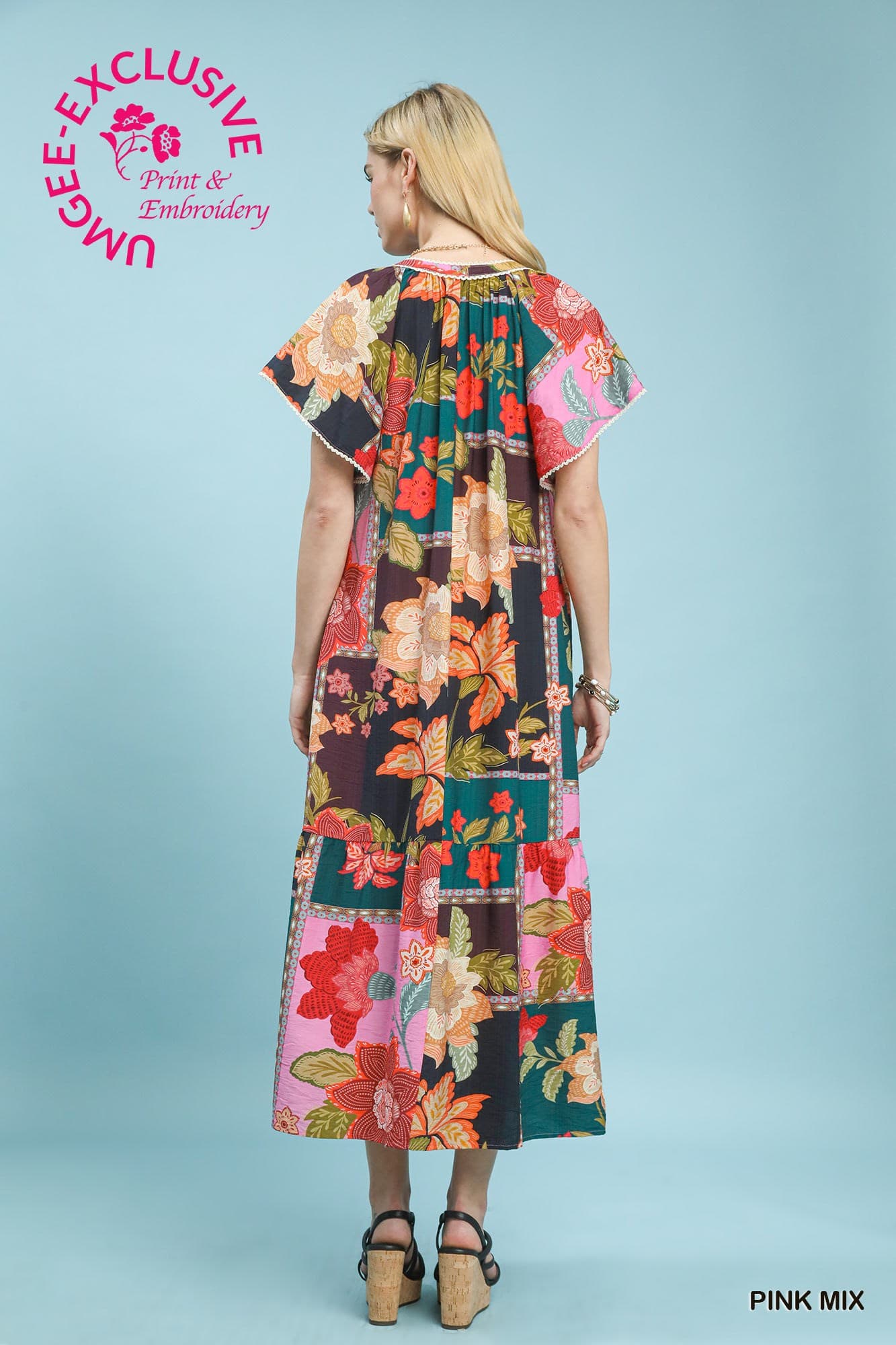 Patchwork Floral Maxi Dress-Dresses-Umgee-Stuffology - Where Vintage Meets Modern, A Boutique for Real Women in Crosbyton, TX
