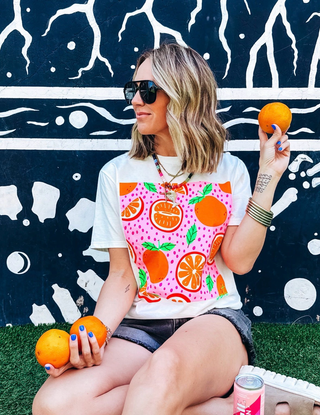 Citrus Pop Graphic Tee-Graphic Tees-Prickly Pear TX-Stuffology - Where Vintage Meets Modern, A Boutique for Real Women in Crosbyton, TX