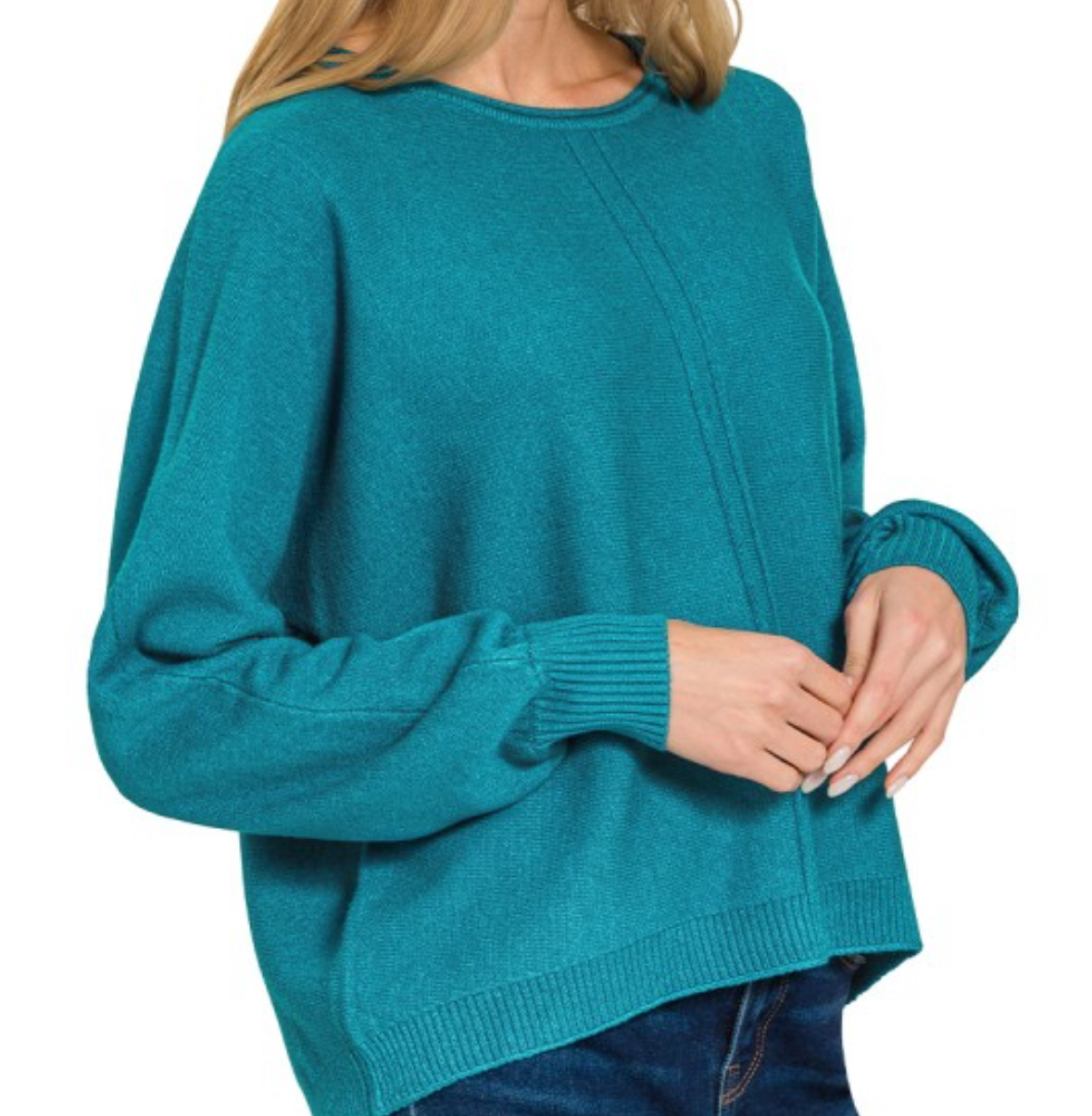 Round Neck Front Seam Sweater♥️🌻🌵-ZENANA-Stuffology - Where Vintage Meets Modern, A Boutique for Real Women in Crosbyton, TX