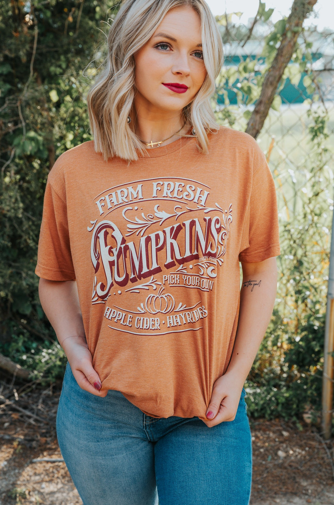 Farm Fresh Pumpkin Graphic Tee /Stuffology Boutique-Graphic Tees-Stuffology Boutique-Stuffology - Where Vintage Meets Modern, A Boutique for Real Women in Crosbyton, TX