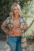 Frayed Hem Flannel Shirt /Stuffology Boutique-Flannel Shirt-Stuffology Boutique-Stuffology - Where Vintage Meets Modern, A Boutique for Real Women in Crosbyton, TX