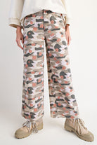 Floral Camo Wide Leg Pants-Pants-Easel-Stuffology - Where Vintage Meets Modern, A Boutique for Real Women in Crosbyton, TX