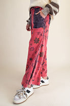 Easel Boho Red Patch Pocket Wide Leg Pants-Pants-Easel-Stuffology - Where Vintage Meets Modern, A Boutique for Real Women in Crosbyton, TX