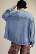 Washed Stretch Denim Jacket-Jackets-Easel-Stuffology - Where Vintage Meets Modern, A Boutique for Real Women in Crosbyton, TX