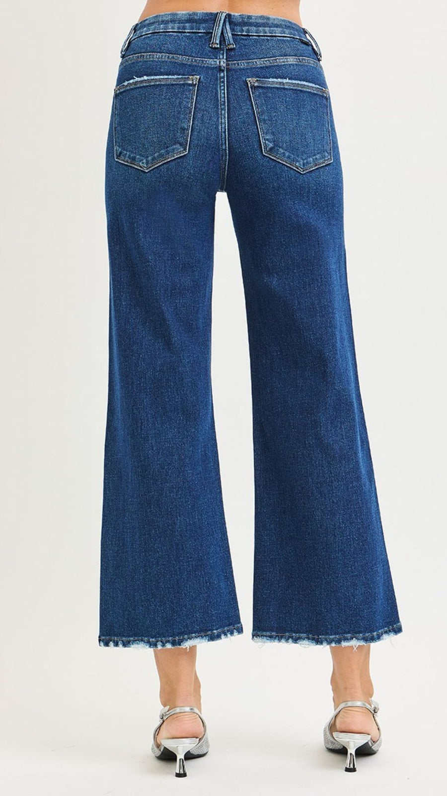 Tummy Control High Rise Crop Wide Jeans-Jeans-Risen Jeans-Stuffology - Where Vintage Meets Modern, A Boutique for Real Women in Crosbyton, TX