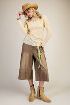 Textured Sheer Floral Knit Top - Banana-MESH TOP-Easel-Stuffology - Where Vintage Meets Modern, A Boutique for Real Women in Crosbyton, TX