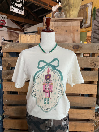 Nutcracker Ornament Graphic Tee-Graphic Tees-Branded Cotton-Stuffology - Where Vintage Meets Modern, A Boutique for Real Women in Crosbyton, TX