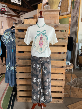 Nutcracker Ornament Graphic Tee-Graphic Tees-Branded Cotton-Stuffology - Where Vintage Meets Modern, A Boutique for Real Women in Crosbyton, TX