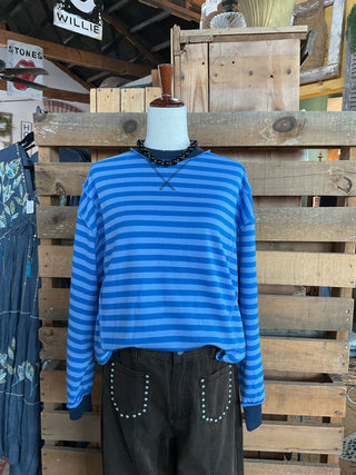 French Terry Striped Long Sleeve Pullover-Pullover Top-ZENANA-Stuffology - Where Vintage Meets Modern, A Boutique for Real Women in Crosbyton, TX