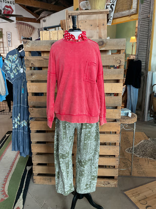 French Terry Pullover Top-SWEATSHIRT-ZENANA-Stuffology - Where Vintage Meets Modern, A Boutique for Real Women in Crosbyton, TX