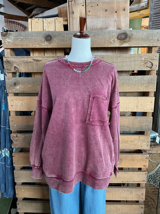 French Terry Pullover Top-SWEATSHIRT-ZENANA-Stuffology - Where Vintage Meets Modern, A Boutique for Real Women in Crosbyton, TX