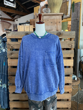 French Terry Pullover Top-SWEATSHIRT-ZENANA-Stuffology - Where Vintage Meets Modern, A Boutique for Real Women in Crosbyton, TX