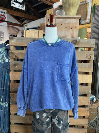 French Terry Pullover Top-SWEATSHIRT-ZENANA-Stuffology - Where Vintage Meets Modern, A Boutique for Real Women in Crosbyton, TX