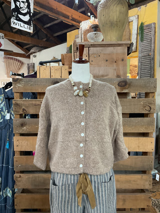 Cozy Button-Front Short Sleeve Cardigan