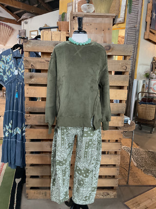 Oversized Casual Solid Fleece Top