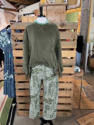 Oversized Casual Solid Fleece Top
