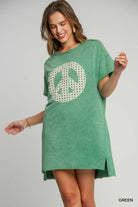 Peace Sign Lace Applique Dress /Stuffology Boutique-Dresses-Umgee-Stuffology - Where Vintage Meets Modern, A Boutique for Real Women in Crosbyton, TX