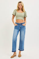 RISEN CROPPED BOYFRIEND JEANS-Jeans-Risen Jeans-Stuffology - Where Vintage Meets Modern, A Boutique for Real Women in Crosbyton, TX