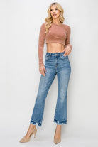 RISEN High Rise Ankle Flare Jeans /Stuffology Boutique-Jeans-Risen-Stuffology - Where Vintage Meets Modern, A Boutique for Real Women in Crosbyton, TX