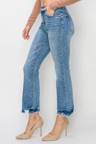 RISEN High Rise Ankle Flare Jeans /Stuffology Boutique-Jeans-Risen-Stuffology - Where Vintage Meets Modern, A Boutique for Real Women in Crosbyton, TX