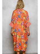 Short Sleeve Floral Maxi Button Down Dress-Dresses-Pol Clothing-Stuffology - Where Vintage Meets Modern, A Boutique for Real Women in Crosbyton, TX