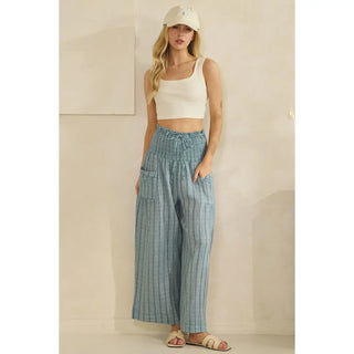 Sahara Stripe Wide-Leg Pants-Wide Leg Pants-Sage + Fig-Stuffology - Where Vintage Meets Modern, A Boutique for Real Women in Crosbyton, TX