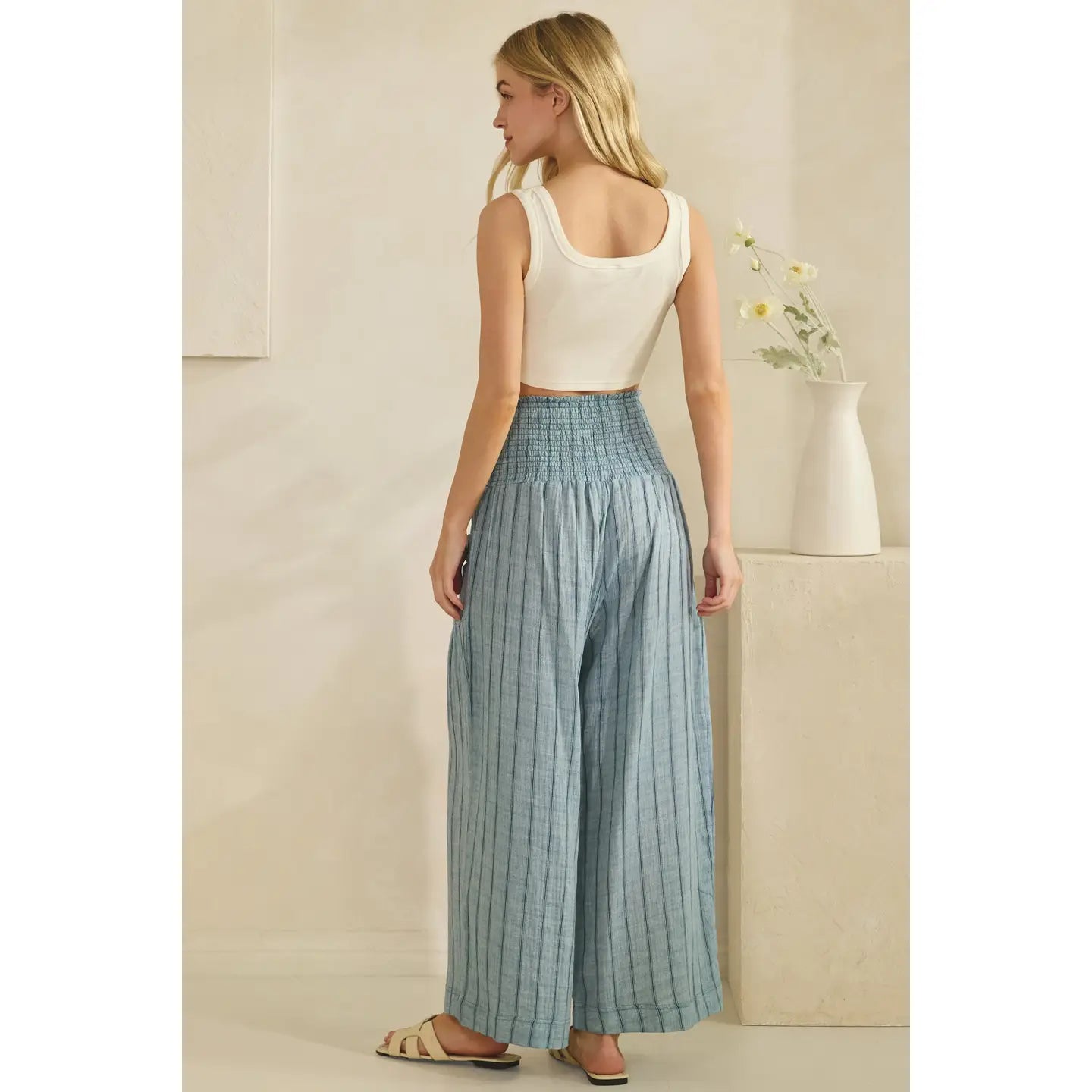 Sahara Stripe Wide-Leg Pants-Wide Leg Pants-Sage + Fig-Stuffology - Where Vintage Meets Modern, A Boutique for Real Women in Crosbyton, TX