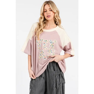 Floral Texas Patch Tee-Tees-Sage + Fig-Stuffology - Where Vintage Meets Modern, A Boutique for Real Women in Crosbyton, TX