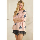 Starlit Denim Patch Tee-Tees-Sage + Fig-Stuffology - Where Vintage Meets Modern, A Boutique for Real Women in Crosbyton, TX