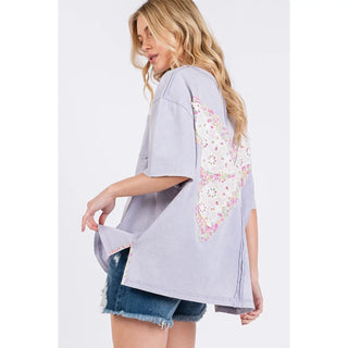 Butterfly Dreams Oversized Pocket Front T-Shirt-Oversized Top-Sage + Fig-Stuffology - Where Vintage Meets Modern, A Boutique for Real Women in Crosbyton, TX