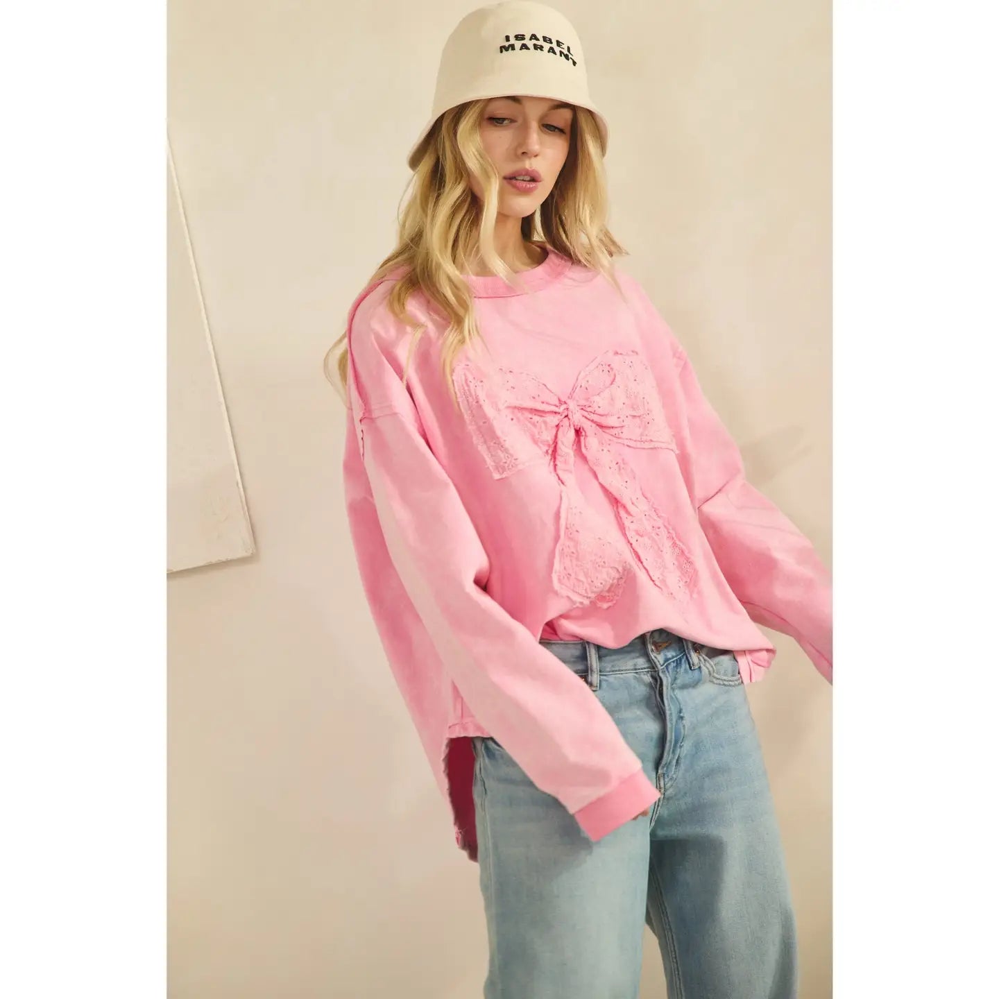 Whimsy Bow Sweatshirt-TOP-Sage + Fig-Stuffology - Where Vintage Meets Modern, A Boutique for Real Women in Crosbyton, TX