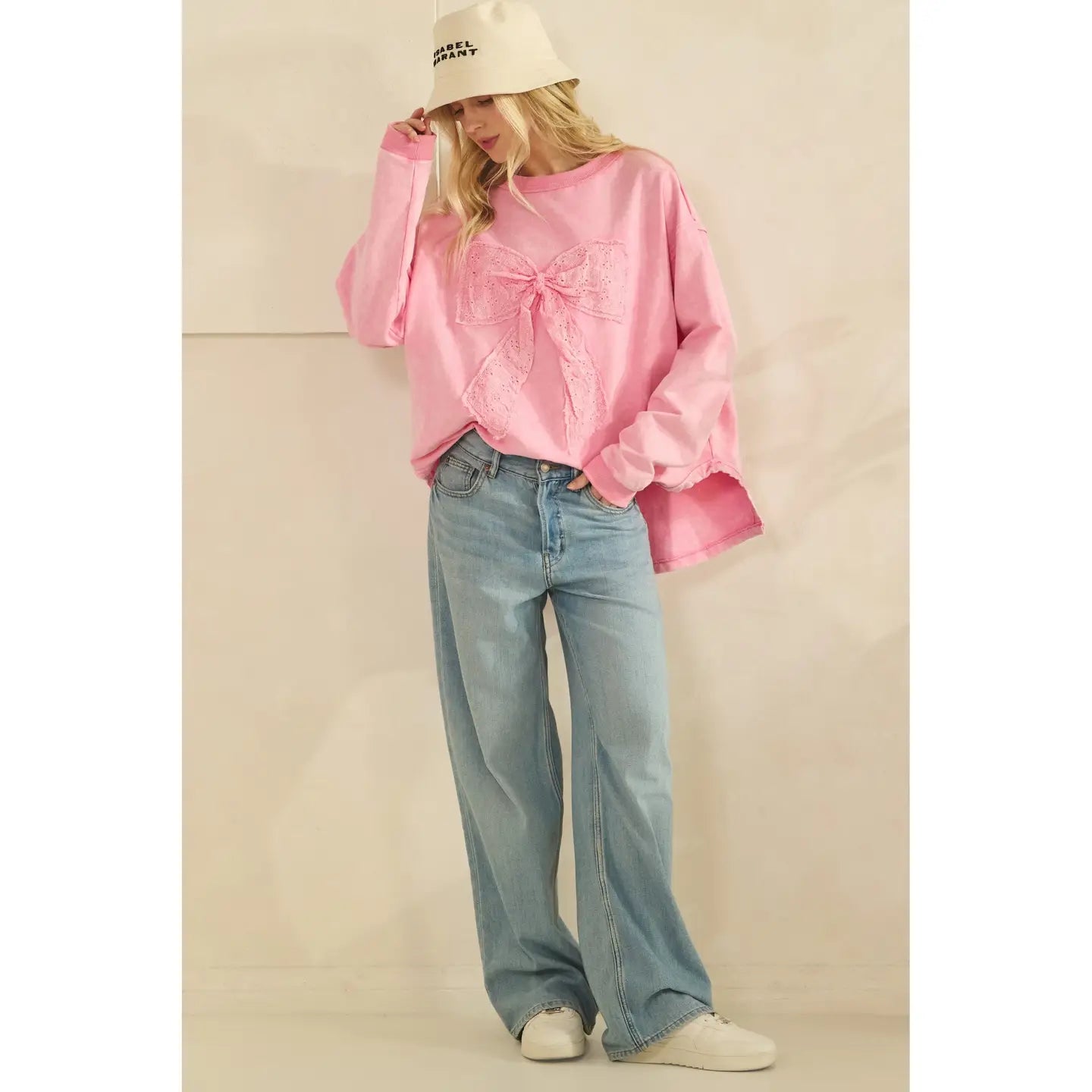 Whimsy Bow Sweatshirt-TOP-Sage + Fig-Stuffology - Where Vintage Meets Modern, A Boutique for Real Women in Crosbyton, TX