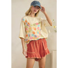 The Wildflower Way Patchwork Tee-Loose Fit Top-Sage + Fig-Stuffology - Where Vintage Meets Modern, A Boutique for Real Women in Crosbyton, TX