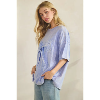 Whimsy Bow Tee-Tees-Sage + Fig-Stuffology - Where Vintage Meets Modern, A Boutique for Real Women in Crosbyton, TX