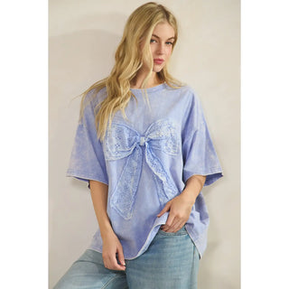 Whimsy Bow Tee-Tees-Sage + Fig-Stuffology - Where Vintage Meets Modern, A Boutique for Real Women in Crosbyton, TX