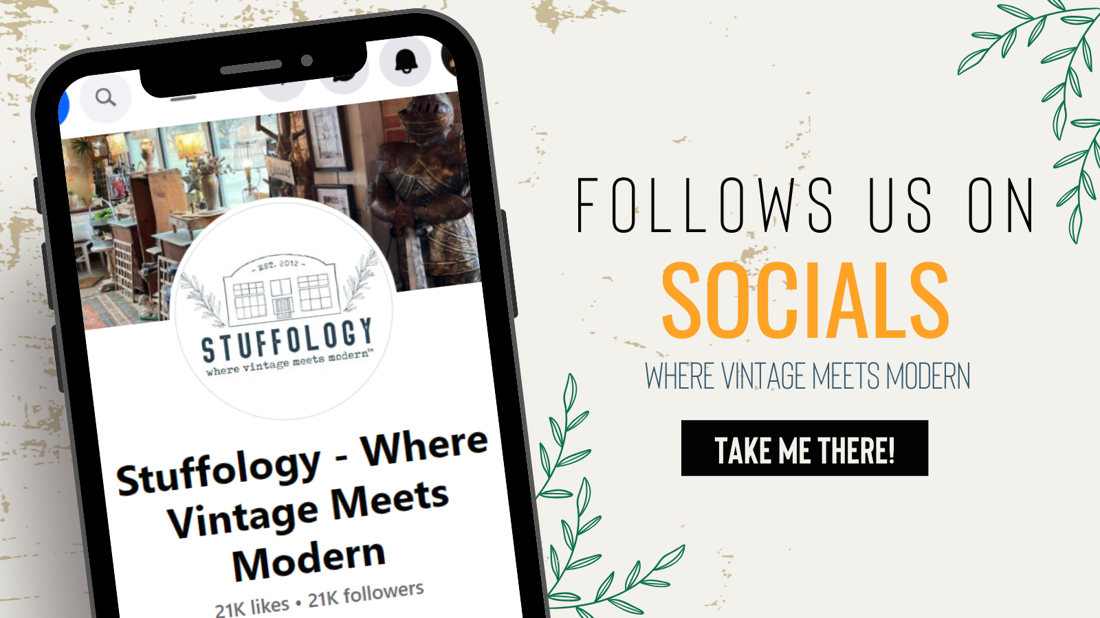 Follow Us on Socials | Stuffology Boutique | Crosbyton, TX