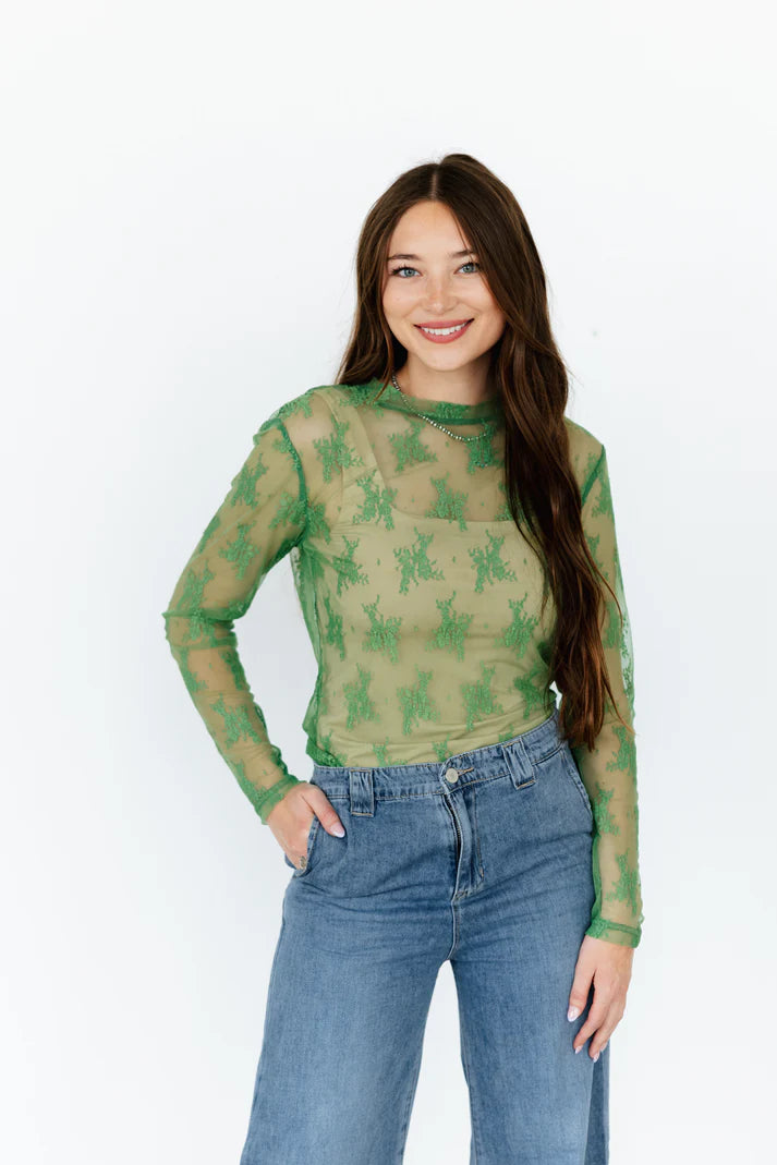 Lace Mesh Tops-MESH TOP-Turquoise Haven-Stuffology - Where Vintage Meets Modern, A Boutique for Real Women in Crosbyton, TX