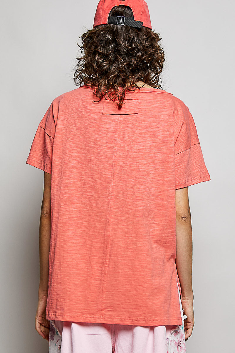 V-Neck Cotton Short Sleeve Top-Tees-Pol Clothing-Stuffology - Where Vintage Meets Modern, A Boutique for Real Women in Crosbyton, TX