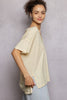 POL Clothing V-Neck Cotton Knit Short Sleeve Top-Tees-Pol Clothing-Stuffology - Where Vintage Meets Modern, A Boutique for Real Women in Crosbyton, TX
