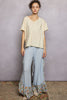 POL Clothing V-Neck Cotton Knit Short Sleeve Top-Tees-Pol Clothing-Stuffology - Where Vintage Meets Modern, A Boutique for Real Women in Crosbyton, TX