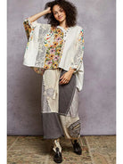 POL Clothing Oversize Thermal Crochet Patch Top – Ivory Floral-Top-POL Clothing-Stuffology - Where Vintage Meets Modern, A Boutique for Real Women in Crosbyton, TX