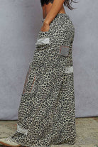 POL Clothing - Strip patches back pocket accented drawstring woven pants-Pol Clothing-Stuffology - Where Vintage Meets Modern, A Boutique for Real Women in Crosbyton, TX