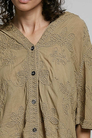 POL Clothing Lightweight Floral Crochet Hoodie Top-Crochet Top-Pol Clothing-Stuffology - Where Vintage Meets Modern, A Boutique for Real Women in Crosbyton, TX